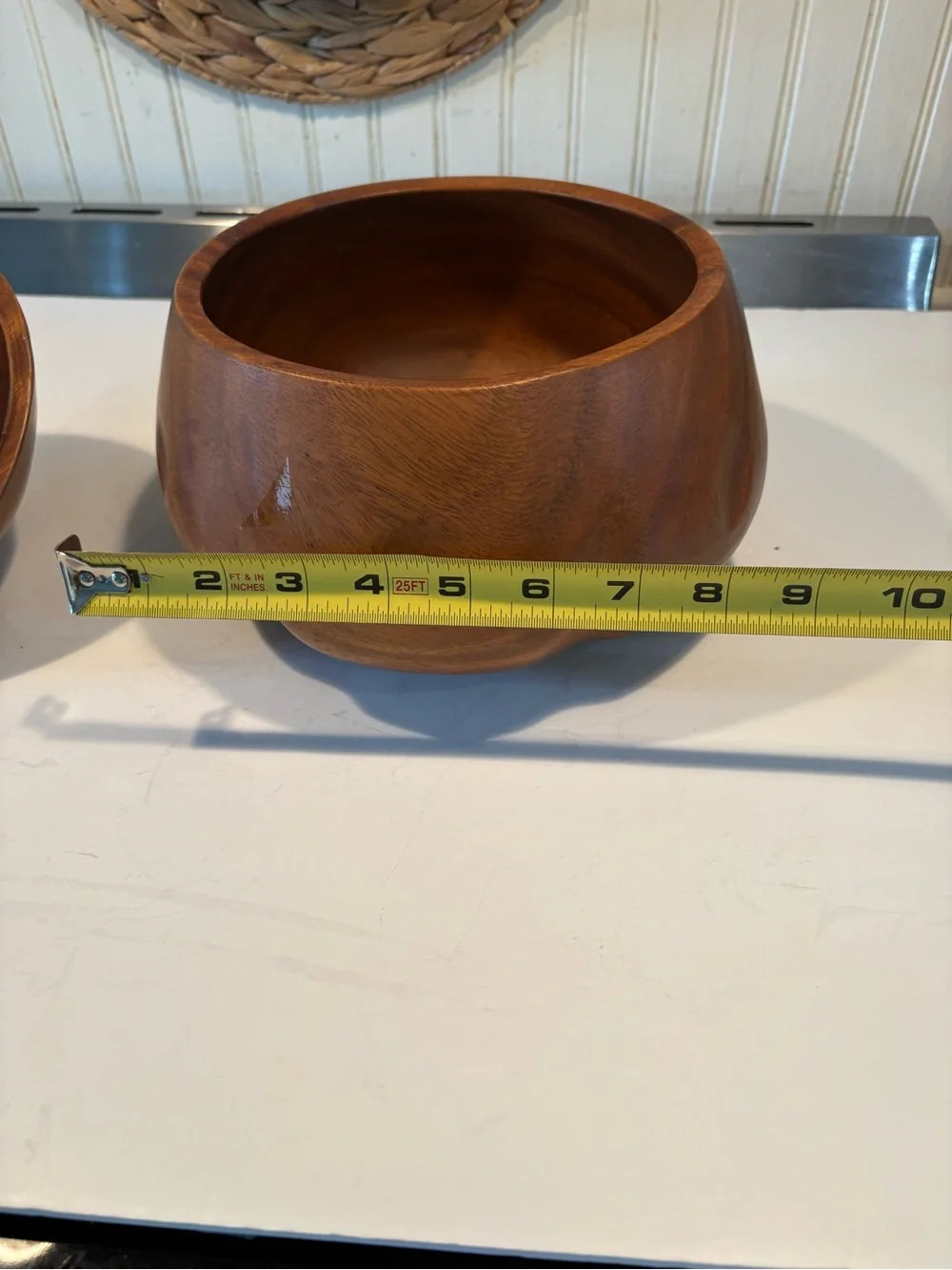Vintage MCM Monkey Pod Carved Wooden Pumpkin made in Philippines
